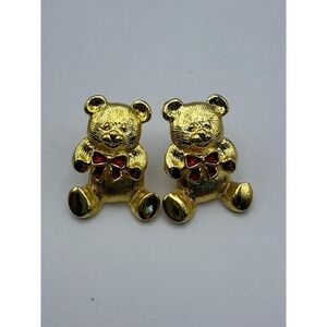 Vintage Avon Teddy Bear Earrings 1998 – Collectible Jewelry - Original Box